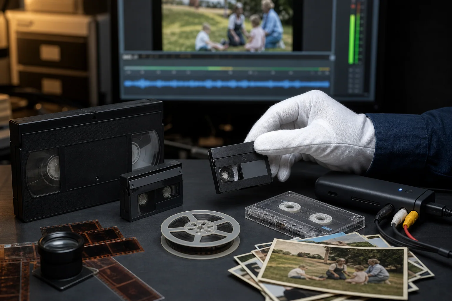 Delovna postaja za pregled in digitalizacijo VHS, Hi8, MiniDV, filmskih ter fotografskih medijev